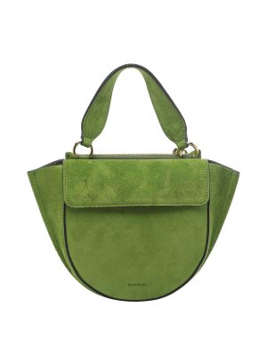 WANDLER: shopper - Borsa Horsensia in pelle scamosciata verde