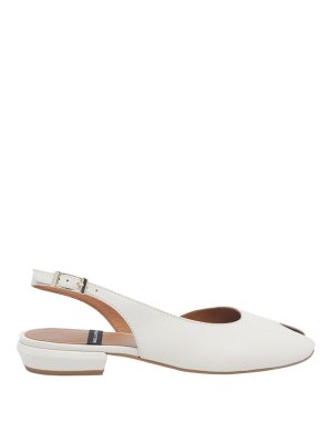 ANGEL ALARCON: sandals - White Matilde Slingback