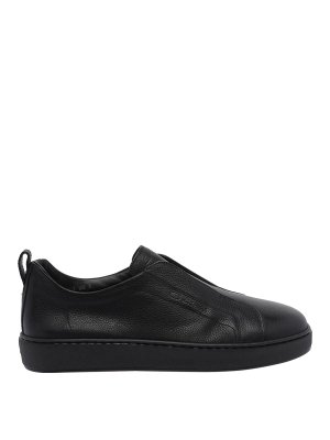 SANTONI: Chaussures de sport - Baskets - Noir