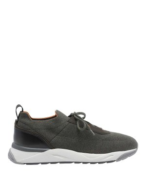 SANTONI: trainers - Green Debts Sneakers