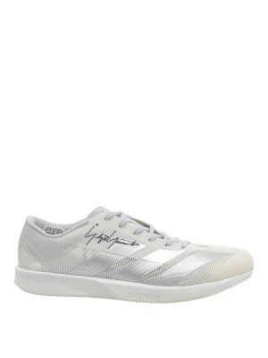 Y-3: trainers - White And Silver Adizero Rc6 Sneakers