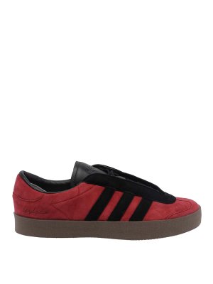 Y-3: trainers - Burgundy And Balck Gazelle Sneakers