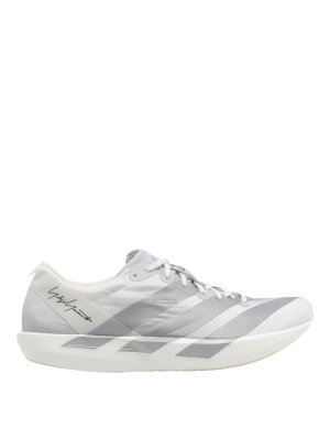 Y-3: trainers - White And Silver  Adios 9 Sneakers