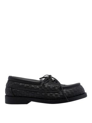 BOTTEGA VENETA: Loafers & Slippers - Espresso Pier Boat Shoes