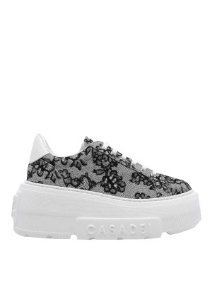 Casadei: Chaussures de sport - Baskets - Argent