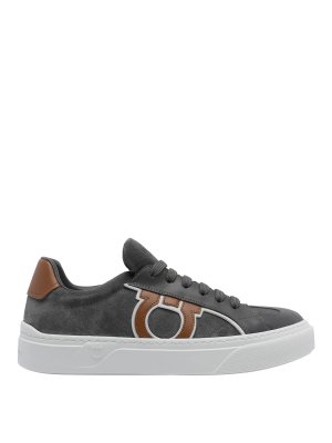 SALVATORE FERRAGAMO: Chaussures de sport - Baskets - Gris
