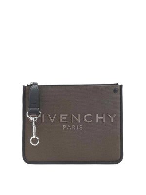 GIVENCHY: clutches - Canvas Zipped Pouch