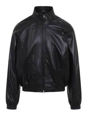 Acne Studios: bombers - Leather Bomber Jacket