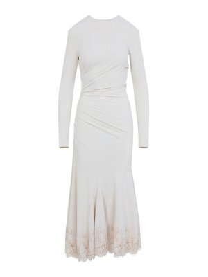 ALBERTA FERRETTI: knee length dresses - Velvet Midi Dress