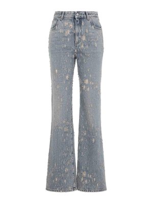 ALEXANDER MCQUEEN: ベルボトムジーンズ - フレアジーンズ - ブルー