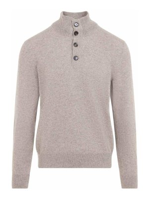 BRIONI: maglia collo rotondo - Maglione con mezzo bottone