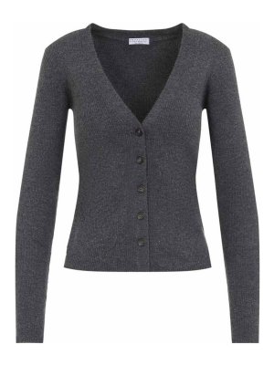 BRUNELLO CUCINELLI: Cárdigans - Cárdigan - Gris