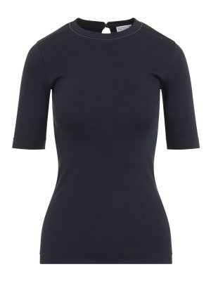 BRUNELLO CUCINELLI: t-shirts - Rib T-Shirt