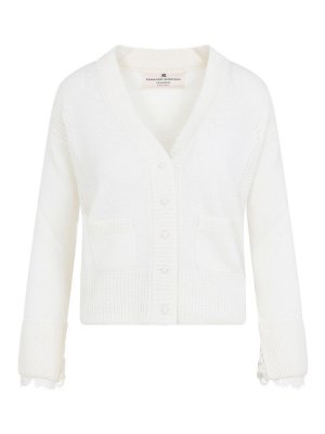 ERMANNO SCERVINO: Cardigans - Cardigan - Weiß