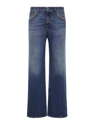 ETRO: straight leg jeans - Straight Denim Jeans