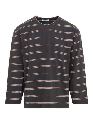 JIL SANDER: t-shirts - L/S Striped T-Shirt