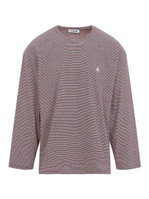 JIL SANDER: t-shirts - Striped Long-Sleeve T-Shirt