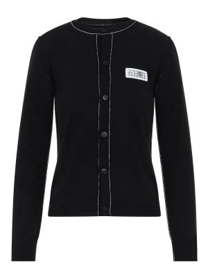 MM6 MAISON MARGIELA: Cardigans - Cardigan - Schwarz