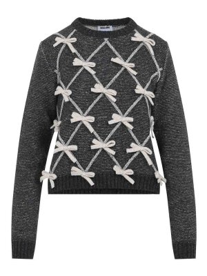 MOSCHINO: maglia collo rotondo - Maglione con fiocco