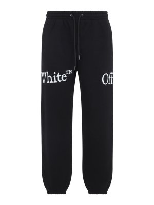 OFF-WHITE: tracksuit bottoms - Off-White Bookish Scarf Cuffed Sweatpants