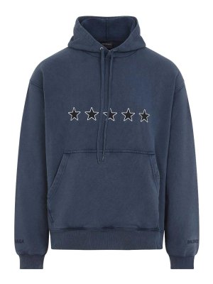 BALENCIAGA: Sweatshirts und Pullover - Sweatshirt - Dunkelblau
