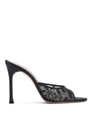 AMINA MUADDI: court shoes - Alexa Lace Slipper