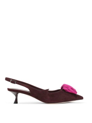 ROGER VIVIER: sandali - Slingback in pelle scamosciata