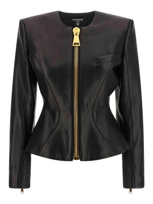 Balmain: leather jacket - Leather Jacket