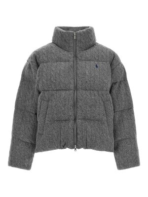 POLO RALPH LAUREN: giacche imbottite - Piumino intrecciato lavorato a maglia