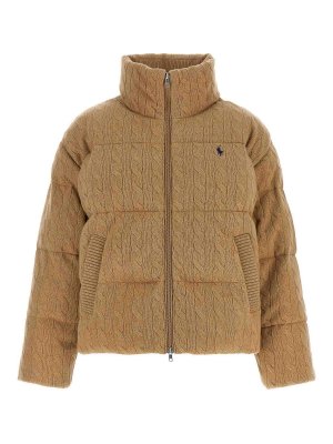 POLO RALPH LAUREN: giacche imbottite - Piumino intrecciato lavorato a maglia