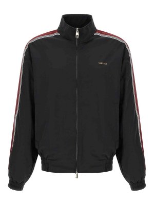 VERSACE: knee length coats - Craquel-Effect Blouson