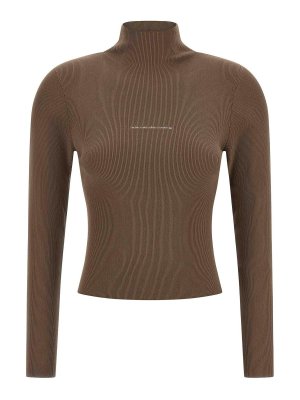 ALEXANDER WANG: crew necks - Logo Ribbed Sweater