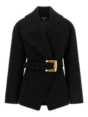 Balmain: short coats - Belted Caban
