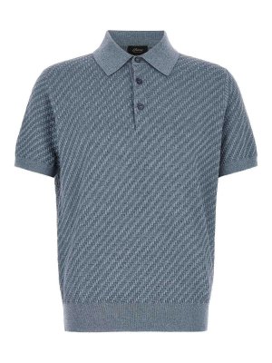 BRIONI: ポロシャツ - ポロシャツ - ブルー