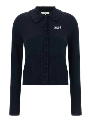 CHLOE': cardigans - Collared Cardigan