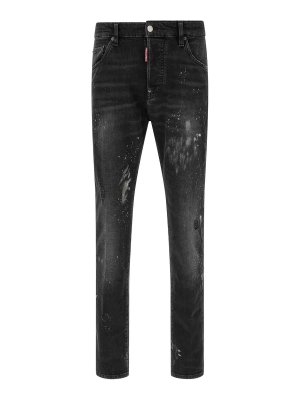 DSQUARED2: straight leg jeans - Splatter Paint Jeans
