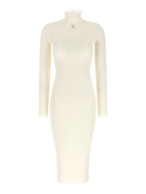 ELISABETTA FRANCHI: ニーレングスドレス - 膝丈ドレス - 白