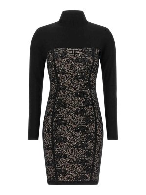 ELISABETTA FRANCHI: Knielange Kleider - Knielanges Kleid - Schwarz