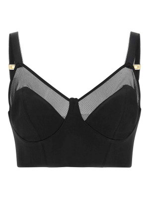 ELISABETTA FRANCHI: Top e canotte - Top in fresco lana e tulle