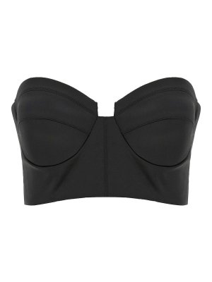 ELISABETTA FRANCHI: Tops y camisetas sin mangas - Top - Negro