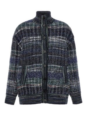 MISSONI: cardigans - Check Wool Cardigan