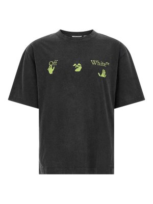 OFF-WHITE: Tシャツ - Tシャツ - 黒