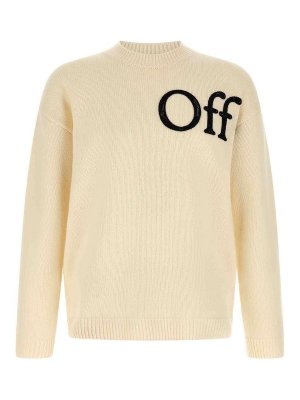 OFF-WHITE: Pull col rond - Pull Col Rond - Bookish Shared
