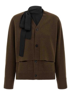 Sacai: カーディガン - カーディガン - ブラウン