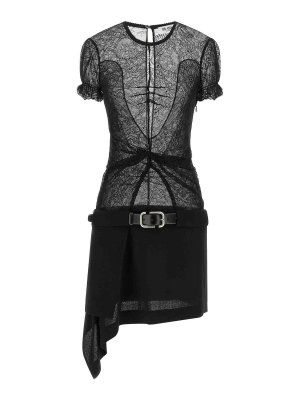 The Attico: knee length dresses - Lace Dress