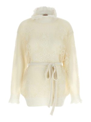 TWINSET: Pull col rond - Pull Col Rond - Blanc