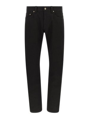 VERSACE: straight leg jeans - Medusa Embroidery Jeans