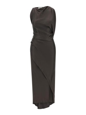 VICTORIA BECKHAM: ニーレングスドレス - 膝丈ドレス - グレー
