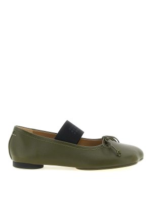 MM6 MAISON MARGIELA: フラットシューズ - フラットシューズ - 緑