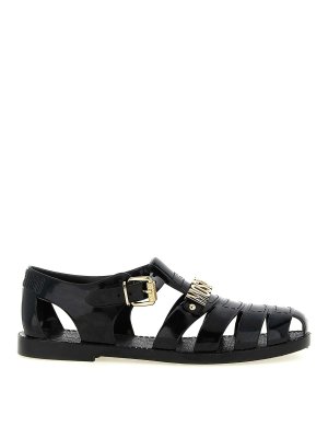 MOSCHINO: sandals - Jelly Sandals With Lettering Logo